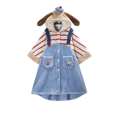 GUKOO X SNOOPY Банные халаты Женские Светлый Деним