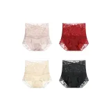 4 пачки; Пыльно-розовый + Бургунди + Шампань + Черный [Плоская подошва - Замковая Кружево ~ Утягивающий, для похудения, против потрескивания]