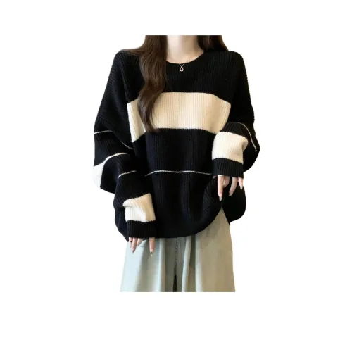 GUOZHEN Черный Белый Женский Трикотаж