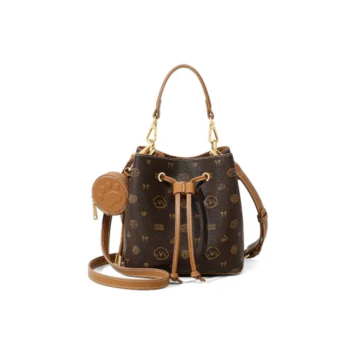 VINEY Сумка из синтетической кожи стандартная женская кофейного цвета