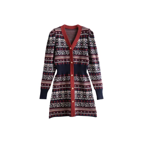 Tonlion Длинное платье с длинными рукавами женское