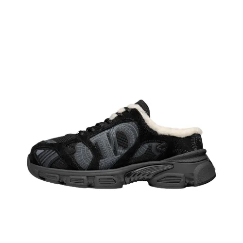 DIOR Chrono Low Топ Толстая подошва Кроссовки Женские Черные