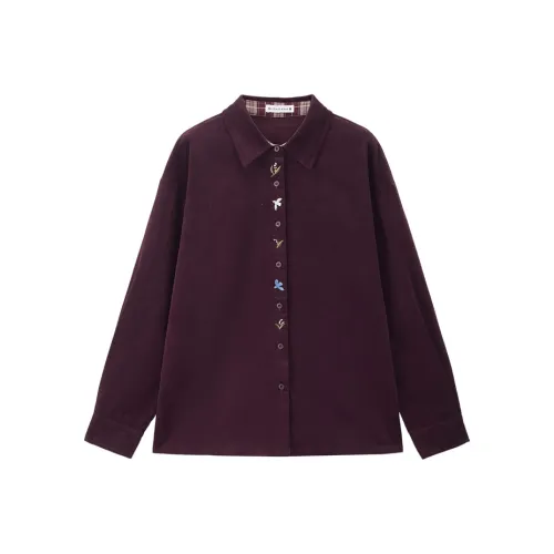 Giordano 04 Plum Purple Женские Рубашки