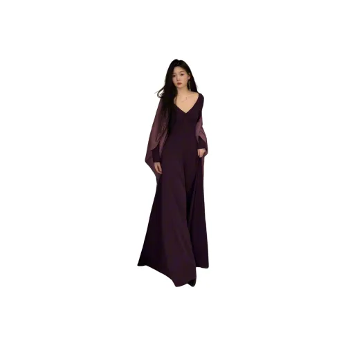 LANGQING Длинное платье с длинными рукавами женское