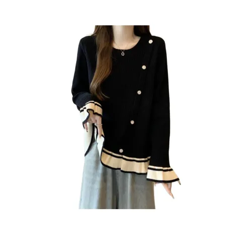 GUOZHEN Черный Женский Трикотаж