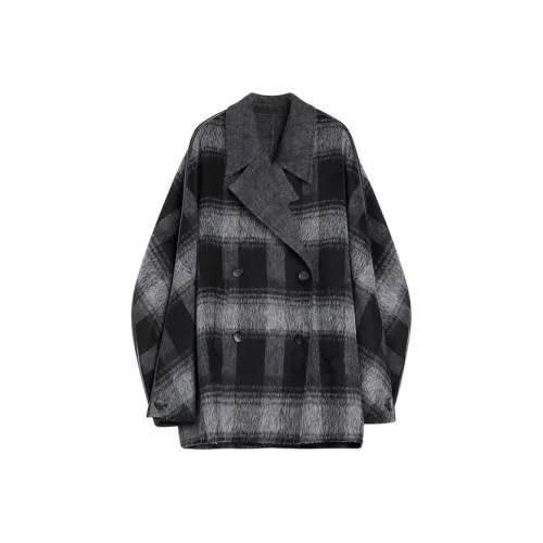 ELLE Черный Белый Женское Пальто