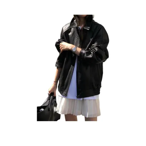 LANGQING Кожа Куртка Женская