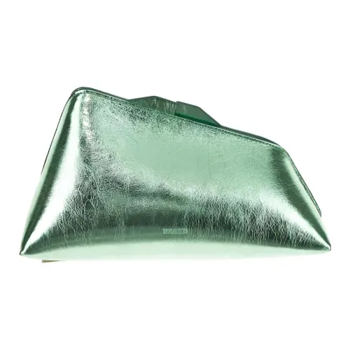 The Attico Кожаный клатч размер Extra Large женский зеленый