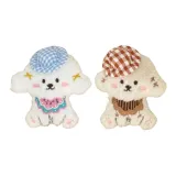 Синий с коричневым капюшоном