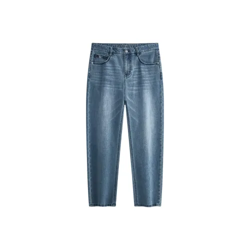 SEPTWOLVES Medium Blue Men's Jeans SEPTWOLVES Средне-синие мужские джинсы