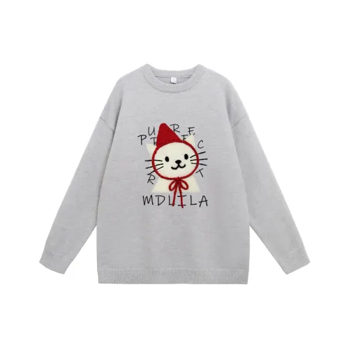 MDLILA Белый Серый Унисекс Свитера