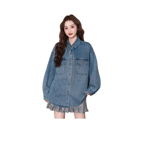 Tonlion Светло-синие Женские Рубашки