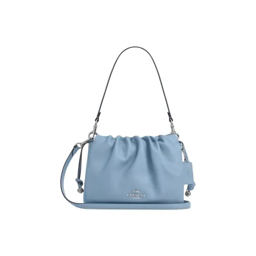 COACH Faye Кожа Сумка Сумка через плечо Средняя Женская Синяя