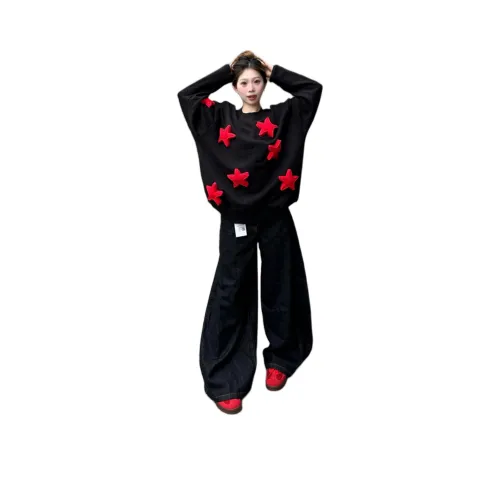 YOUSEKOO Черный Женский Свитшот