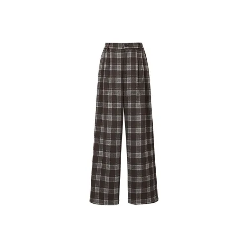 Hopeshow Кофейная клетка 918 Женские Повседневные брюки