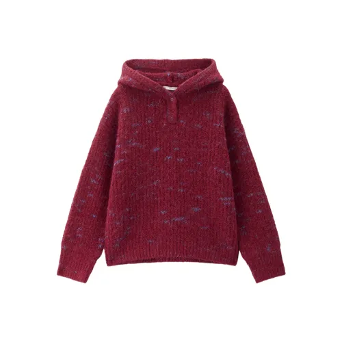 Giordano 04 Многоцветная пряжа Винтажный красный Женский Трикотаж