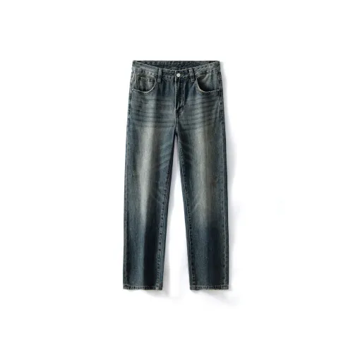 98SQUID Винтажные синие унисекс джинсы