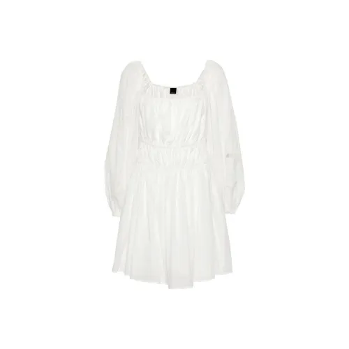 PINKO SS24 Длинное платье с длинными рукавами цвет белый