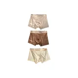 Серебряный Бамбук Серый + Молочно-чайный Коричневый + Шифон Белый