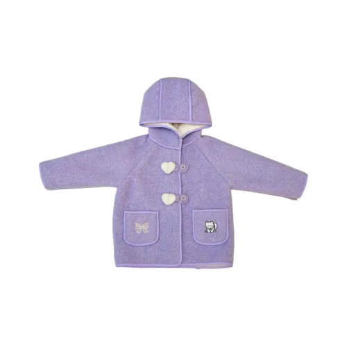 Mu Qingqing Фиолетовый Утолщенный Wa Флис Подкладка Детское Шерстяное Пальто