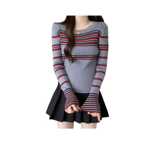 GUOZHEN Серый Женский Трикотаж