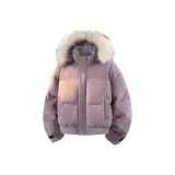 Таро Фиолетовый (Съемный меховой воротник)