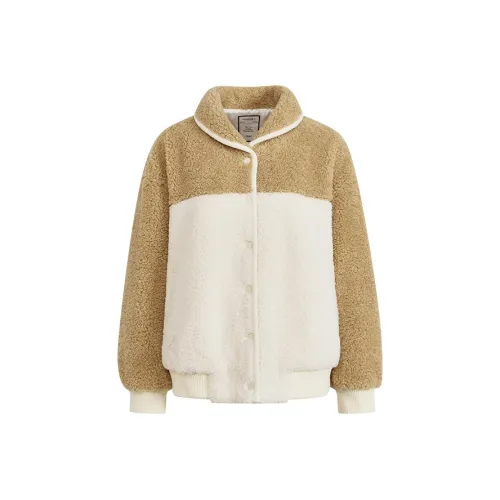 KUOSE Экрю Женское короткое пальто