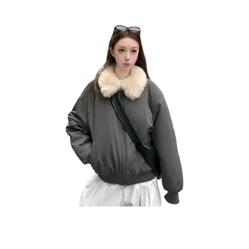 HNUF Оливковый Зеленый Пуховик Женские Пуховики (Пуфы)