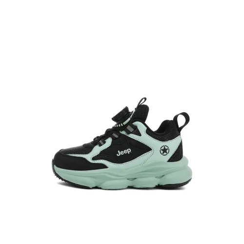 Jeep Endless Run Collection Легкий Амортизирующий Противоскользящий Низкий Топ Баскетбольные Кроссовки Черный Зеленый Детский