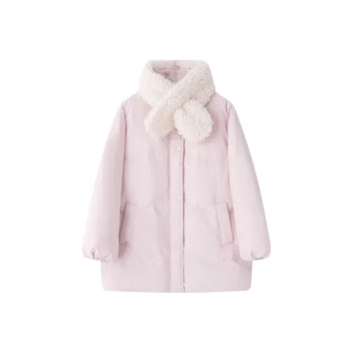 ETSE Розовый хлопковый пуховик Женские пуховики (пуфы)