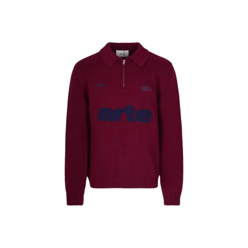 ARTE Red Men's Sweaters ARTE Красные Мужские Свитера