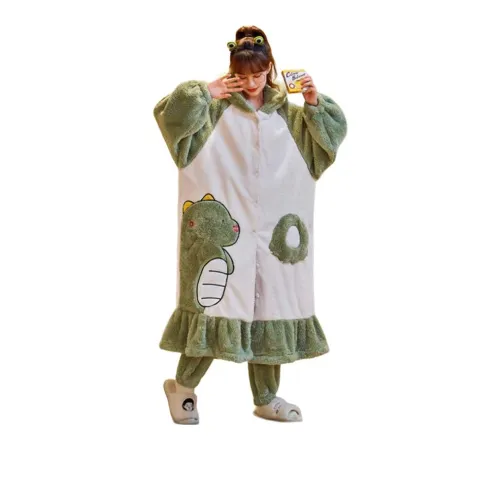 TELENT Зеленый Женские Банные халаты