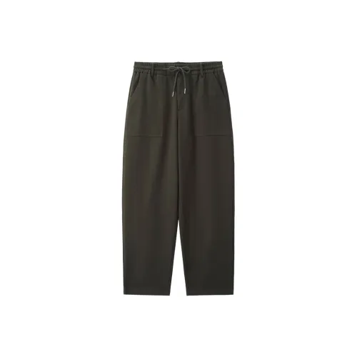 Giordano 05 Темно-оливковые Мужские Повседневные Штаны