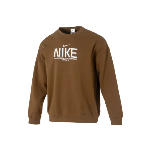 nike Club AS M NK FT OS Crew GCEL Sweatshirt Men's Brown
