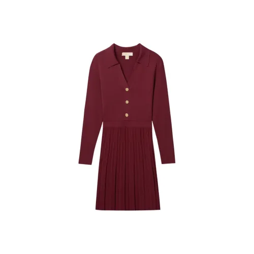 MICHAEL KORS FW24 Длинное платье с длинными рукавами женское многоцветное