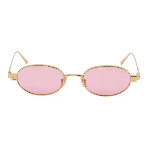 LOUIS VUITTON Металл OVAL SUNGLASSES Мужской Золотой