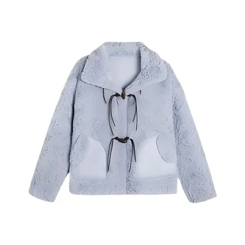 ETSE Синий [One Piece с флисовой подкладкой] Женские меховые изделия