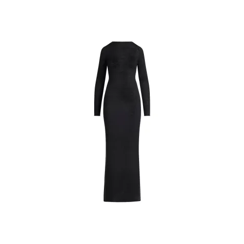 SKIMS FW25 FEATHERWEIGHT Кашемир Длинное Платье Длинное с Длинными Рукавами Женское