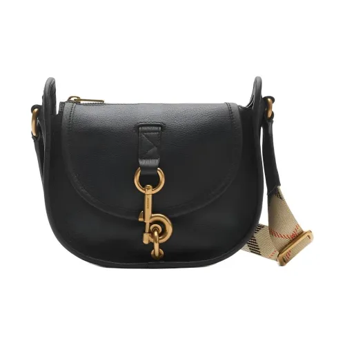 Burberry Телячья кожа Курьерская сумка Сумка через плечо Мини Женская Черная