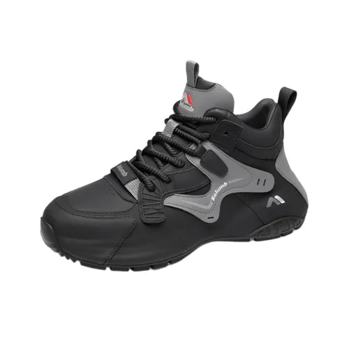 KOLUMB Противоскользящий Легкий Увеличивающий Высоту MID Повседневная Обувь Мужская Черный Серый