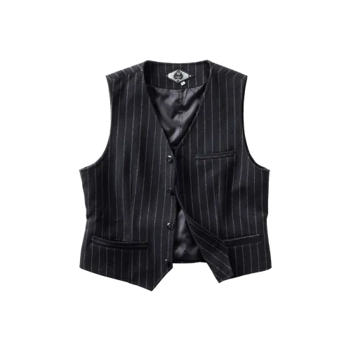 SOARIN YUPPIE Глубокий черный Полосы Мужские жилеты