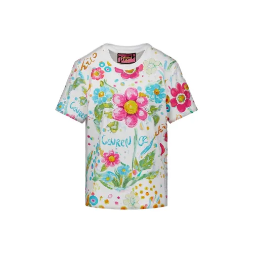 Laurence Chico Круглый вырез T-рубашка Унисекс Черный Белый