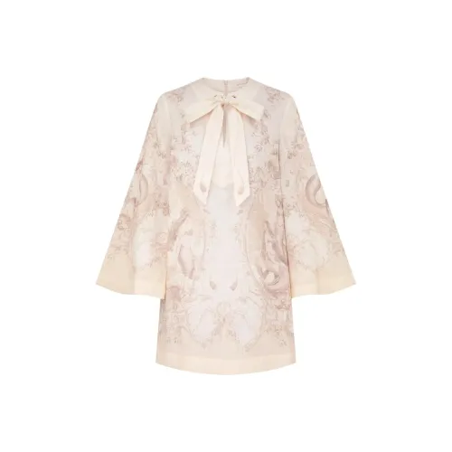 Zimmermann SS26 Длинное платье с длинными рукавами женское