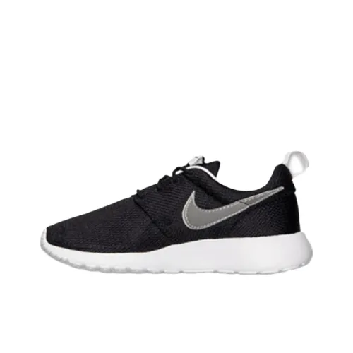 Nike Roshe Run Slip-resistant Abrasion-resistant Low Top Детские беговые кроссовки Черный Подростки
