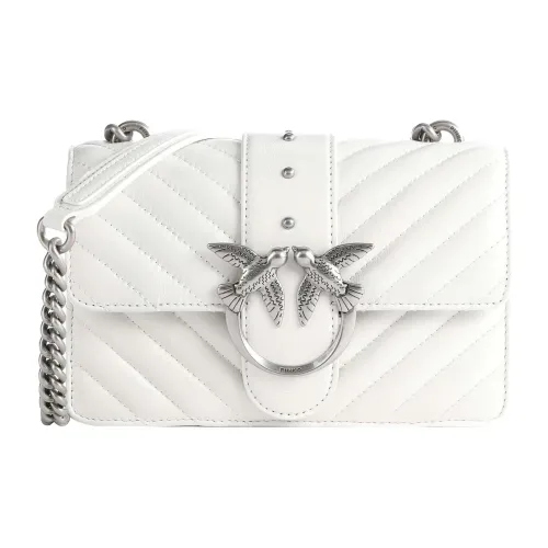 PINKO Love Icon Кожа Наппа Swallow Сумка Сумка через плечо Мини Женская Белая