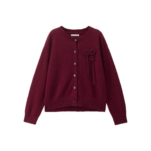 Giordano 04 Ягодный Красный Женский Трикотаж