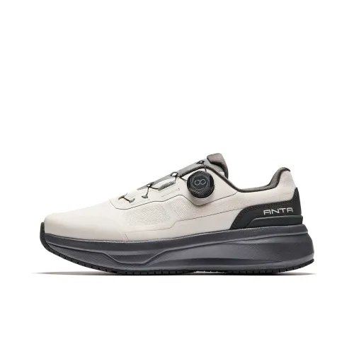 ANTA Амортизация Дышащий Противоскользящий Низкий Топ Обувь для Комплексных Тренировок Мужская Грязно-Серый Пепельно-Серый