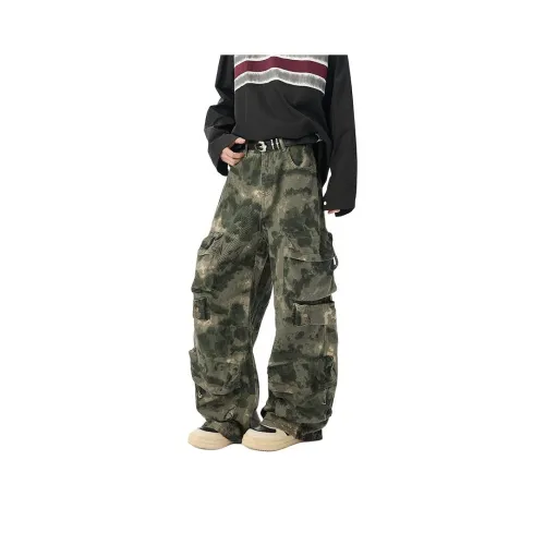 DIJIEER Джунгли Камуфляж Мужские Джинсы