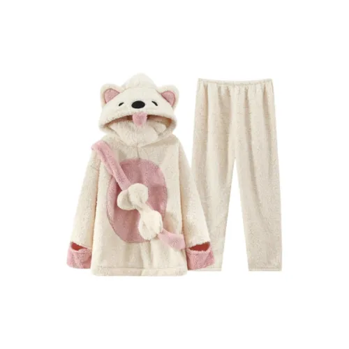 WANANNI Абрикос Розовый Женский Пижамный Комплект