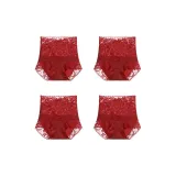 4 пачки; Бордовый + Бордовый + Бордовый + Бордовый [Плоская подошва, подол, кружево ~ Утягивающий, для похудения, против потрескивания]